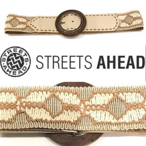 BNWOT $279 STREETS AHEAD Woven Leather Belt